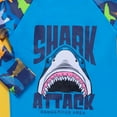 thumbnail image 6 of SYNPOS Child Boys Hawaii Long Sleeve Rashguard Two Pieces Swimsuit for 2-14Y Swimwear, 6 of 6
