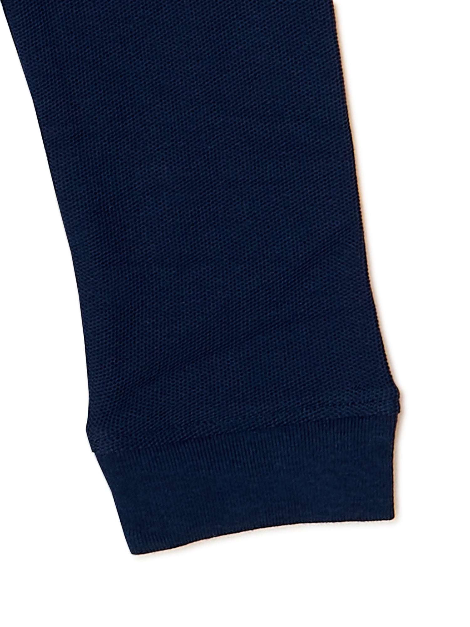 Wonder Nation Toddler Boys School Uniform Long Sleeve Pique Polo Shirt, 2-Pack, Sizes 2T - 5T
