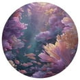 thumbnail image 3 of Mermaid Glitter Fish Scale Girls Round Small Area Rug, Print Non Slip Washable Floor Mat, Soft Throw Rug for Living Room, Powder Room Entryway, Bathroom, Bedside, 3 of 6
