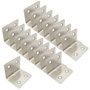 Sipery 20 Pcs Stainless Steel Shelf Support Corner Brace Angle Bracket Angle Code Right Angle 4 Hole, 35 x 30mm/ 1.4 x 1.2inch