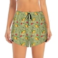 thumbnail image 4 of Lsque Taco Printed Women's Running Shorts with Liner Pockets,Elastic Quick Dry Workout Athletic Gym Yoga Shorts,Womens High Waist Shorts-XX-Large, 4 of 9