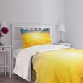 thumbnail image 3 of Ambesonne Country Quilted Bedspread Set 2 Pcs, Harvest Wheat, Twin Size, Earth Yellow Petrol Blue, 3 of 5