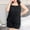 Black, variant on Women Plus Size Solid Color Modal Thin Loose Casual Tank Top Shorts Pajama Set Home Sleepwear Comfortable Soft Polyester