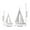 White, variant on Qiweii Pack Of 2 Modern Sailship Sculptures Nautical Themed Home Decor Statues For Living Room Shelf Office Table Desktop Decoration