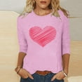 thumbnail image 2 of ABATAB Plus Size Valentines Day Shirts for Women Fashion Love Heart Tops Casual Valentine Pullover Long Sleeve Crewneck Clothes, 2 of 5