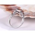 thumbnail image 5 of HeartsAndYou 3.5ct Natural Morganite Diamond Ring Twist Shank Halo 100% 14k SOLID White Gold, 5 of 9