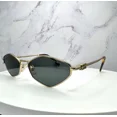 thumbnail image 3 of New MIU MIU Sunglasses Gold Metal Geometric Hexagon Gray Lens MU 56ZS Authentic, 3 of 6