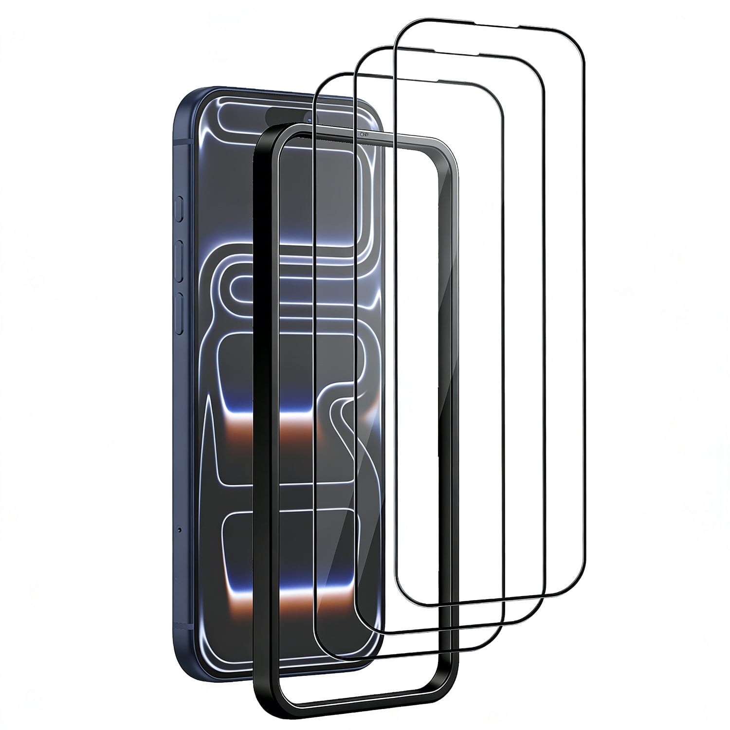 UZWZW HD Clear Screen Protector for iPhone 17 Pro Max, Full Coverage, 3 pack