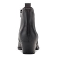 thumbnail image 2 of SUN STONE Womens Black Cushioned Goring Grangerr Pointed Toe Block Heel Zip-Up Booties 8 M, 2 of 4