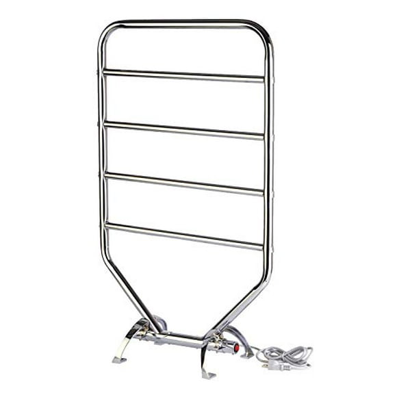 Warmrails Traditional Wall Mounted or Floor Standing Corded Electric Towel Warmer, Chrome Finish