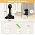 thumbnail image 3 of GoXteam Magnetic Door Stops, 2 Pack Wall Floor Mounted Black Magnetic Door Catch Holder, Stainless Steel Soft-Catch Doorstop, 3 of 7