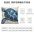 thumbnail image 5 of PIKWEEK  Beach Room Decor Pillow Covers Nautical Coastal Sea Turtle Throw Pillowcase Blue Beige Square Pillow Covers for Living Room Car Outdoor, 5 of 5
