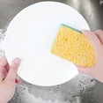thumbnail image 3 of REGALWOVEN Non-Scratch Scrub Dish Sponges, Dual Sided Cleaning Sponges, Stand Up to Stuck on Grime Kitchen Sponges for Household, Bathroom, Dish Green 10 Pcs, 3 of 6