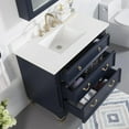 thumbnail image 2 of ANGELES HOME 36" Bathroom Vanity with 24" Wall Mounted Mirror Cabinet, Wooden Bathroom Vanity with Sink Set, Freestanding Bathroom Furniture for Home Decor and Storage Organization, Navy Blue, 2 of 7