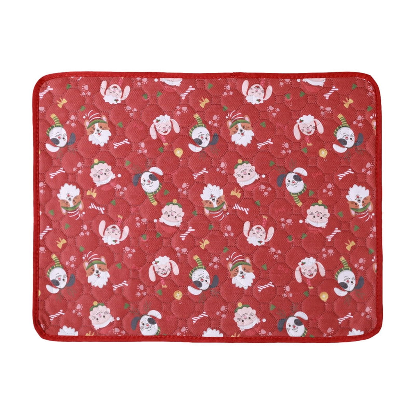 MXTPOV Tapis de Propreté Imprimé Animaux Mignons pour Chiens et Chats, Tapis Absorbant Lavable, Protecteur Réutilisable pour Lit Canapé Tapis
