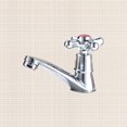 thumbnail image 4 of Lavabo Single Hole Cross Bibcock Alloy Water Faucet Basin Faucet Washbasin Basin Faucet(Red Drop Model), 4 of 8