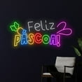 thumbnail image 3 of Handmadetneonsign Feliz Páscoa Neon Sign, Feliz Páscoa Led Sign, Happy Easter Neon Light Decor, 3 of 5