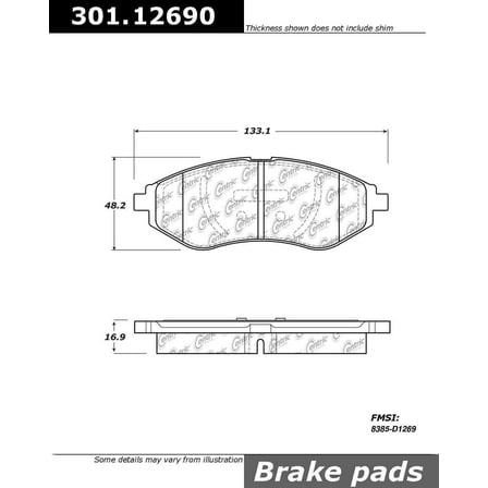Centric 301.12690 Premium Ceramic Pads w/Shims