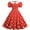 Watermelon Red, variant on Odeerbi Dresses for Women 2025 Casual Dresses Retro Vintage Fashion Print Round Neck Short Sleeve Puff Sleeve Polka Dot Erogenous Swing Dress Watermelon Red