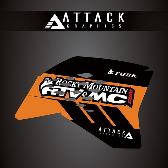 Attack Graphics Renegade Radiator Shroud Decal Orange for KTM 250 XC 2009