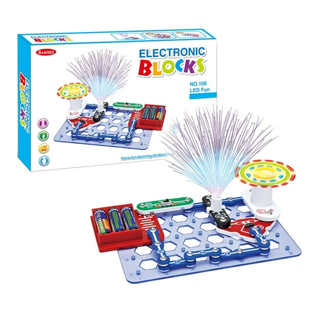 “Happyline”Electronic Blocks 17 Parts Discovery Kit LED Fun STEM DIY