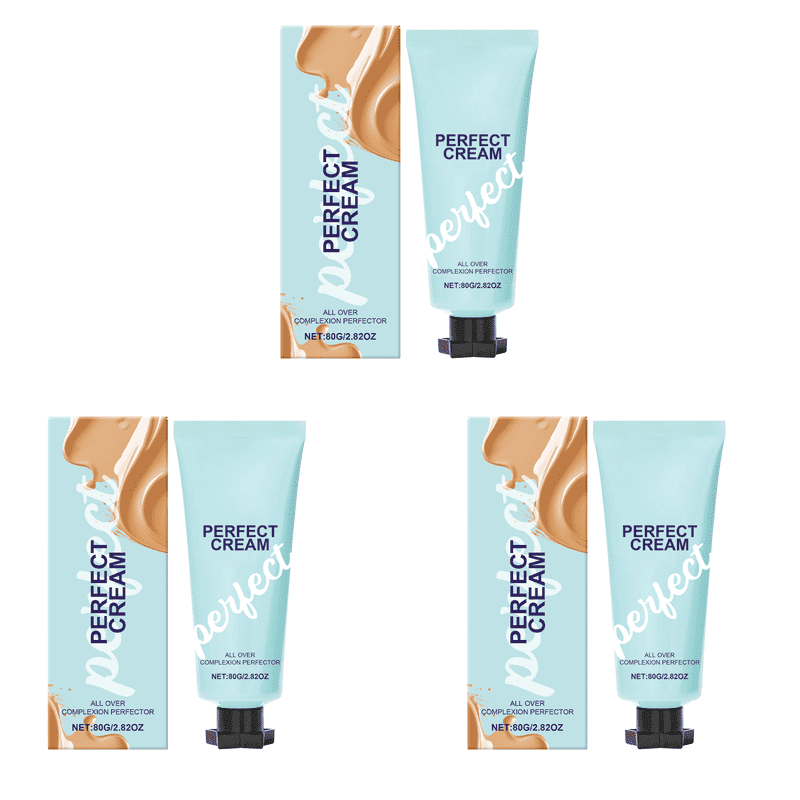 Supreme Creme All-Over Complexion Perfector – Long-Lasting CC Cream Foundation - Waterproof & Transfer-Resistant Skin Tint - 3.3 Oz，3pc