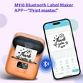 thumbnail image 4 of M110 Thermal Wireless Label Printer Portable Bluetooth Sticker Mini Printer Barcode Label Maker ,Fast-Drying Ink with Crisp Output, 4 of 6