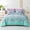 Aqua, variant on Queen Comforter Set, 7 Piece Bed in a Bag, Boho Aqua and Lilac Damask Medallion Print Comforter with Sheets, Soft Microfiber Complete Bedding Set for All Season (Aqua, Queen)