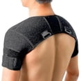 thumbnail image 1 of Black Double Shoulder Wrap Brace - Rotator Cuff Arm Pain Relief Hot Therapy for Men and Women, Flexible (XL), 1 of 1