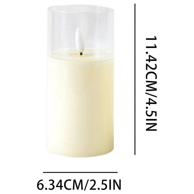 Fiudx Vela Electrónica Led, Diseño Sin Llama de Bajo Consumo, Luz Blanca Cálida, Funciona con Pilas, Apta para Cualquier Espacio, Ideal para Cenas Románticas, Bodas y Festivales. Disponible En Varios