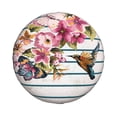 thumbnail image 2 of Bingfone Bird And Floral Spare Tire Cover Weatherproof Universal Wheel Protectors For Rv Camper Travel Trailer Suv Truck 15 Inch, 2 of 9