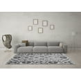 thumbnail image 3 of Ahgly Company Indoor Round Abstract Gray Modern Area Rugs, 6' Round, 3 of 4