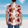 thumbnail image 6 of Fotbe Lilies Flowers Hawaiian Shirt for Men Unisex Summer Beach Casual Short Sleeve Cotton Linen Button Down Shirts-XX-Large, 6 of 9