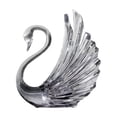 thumbnail image 1 of Centro de mesa de topper de la estatua de la estatua del cisne, figura de pájaro resina escultura de ganso para fiesta de bodas inaugurando Navidad Gris 15x18x23cm, 1 of 8