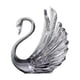 thumbnail image 1 of Estatua de cisne figurita de pájaro figura de cumpleaños pastel de regalo topper resina escultura de ganso para el estante de la sala de estar Gris 15x18x23cm, 1 of 8