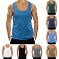 thumbnail image 1 of Xuniizn Tank Tops Mens Plus Size Crew Neck Tee Tops Sports Breathable Solid Color Sleeveless Muscle Shirts, S-3XL, 1 of 7