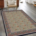 thumbnail image 2 of Area Rugs for Living Room Bedroom, Boho Floral 4'x6' Rug Washable Carpet Runner Indoor Outdoor, Vintage Flowers Abstract Art Ethic Tribe Non Slip Accent Floor Mats Rug for Kitchen, Office, 2 of 8