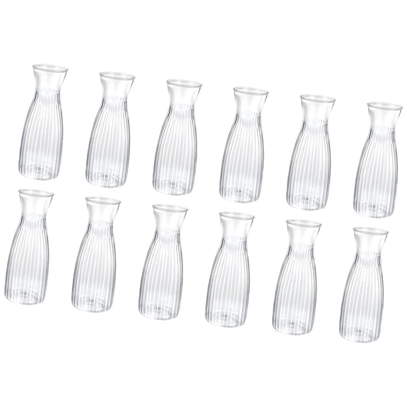 12Pcs Plastic Buds Vases Small Vases for Centerpieces Minis Flower Vase Bulk for Rustics Wedding Home Table Decorations