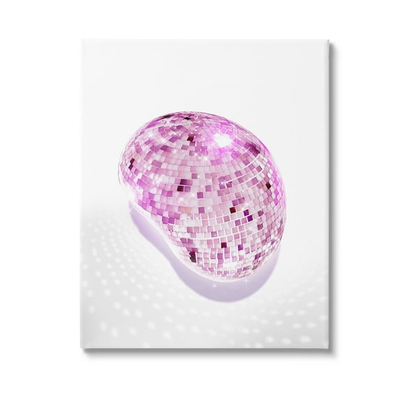 Stupell Industries Modern Disco Ball Shining Abstract Painting Gallery Wrapped Canvas Art Print Wall Art, 16 x 20