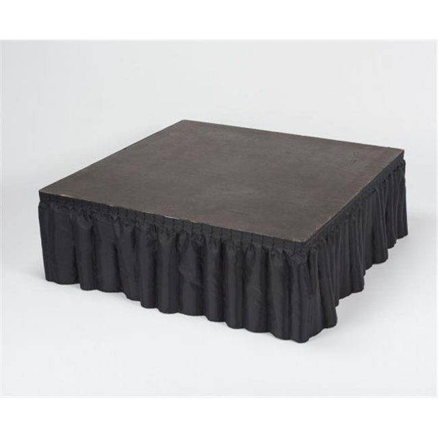 Kwik Covers KSS812-BLK 100 Percent Polyester High Kwik-Stage Skirt - Black