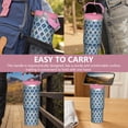 thumbnail image 7 of 30oz Handheld Travel Tumbler with Handle – Double Wall Stainless Steel Insulated Cup, Flip Straw Lid, Leak-Proof & BPA-Free for Hot and Cold Drinks – Durable Coffee & Juice Mug Pink, 7 of 7