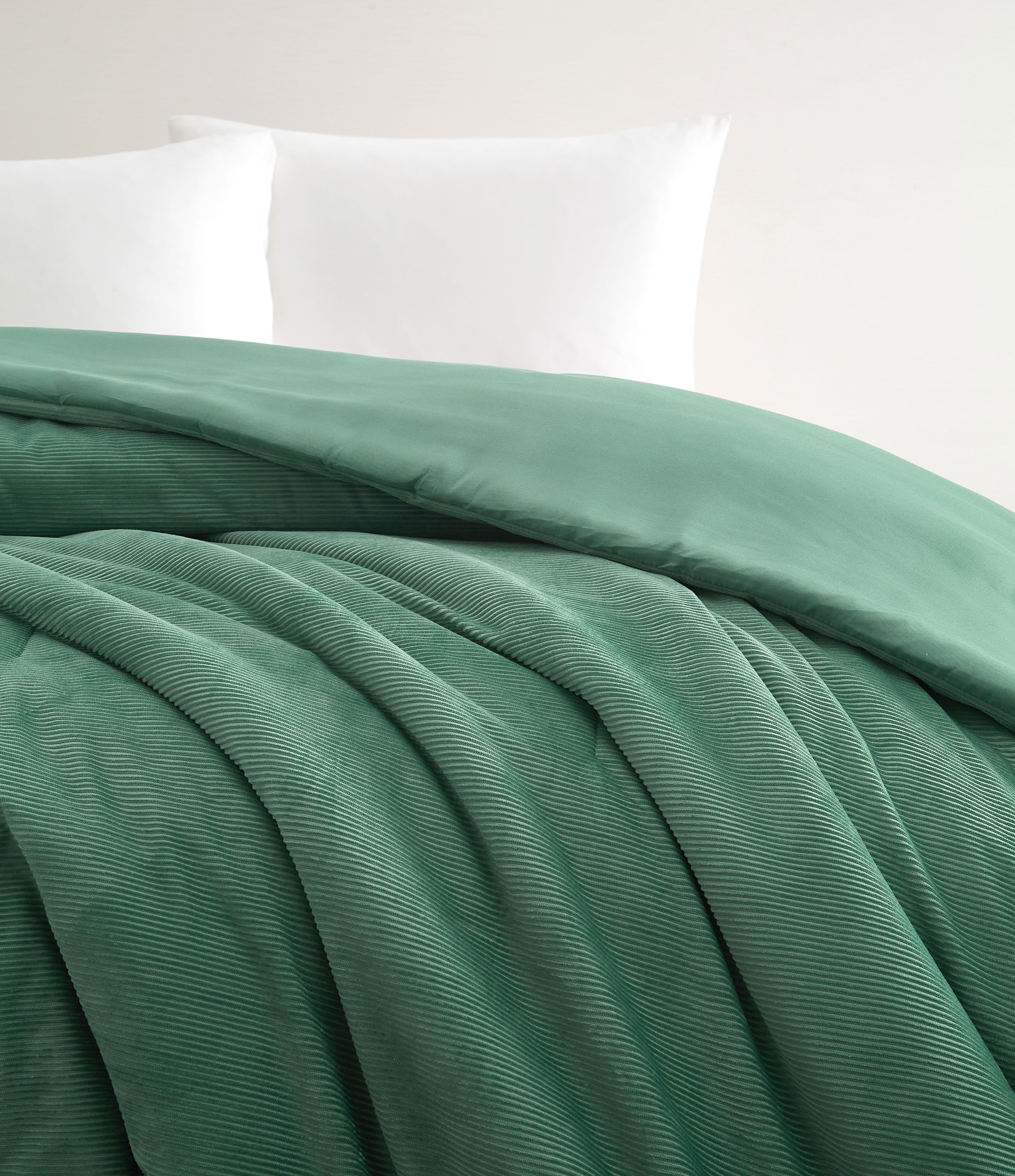 Mainstays Green Corduroy Comforter, Twin XL