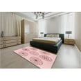 thumbnail image 5 of Ahgly Company Machine Washable Indoor Rectangle Transitional Pink Bubble Gum Pink Area Rugs, 5' x 7', 5 of 7