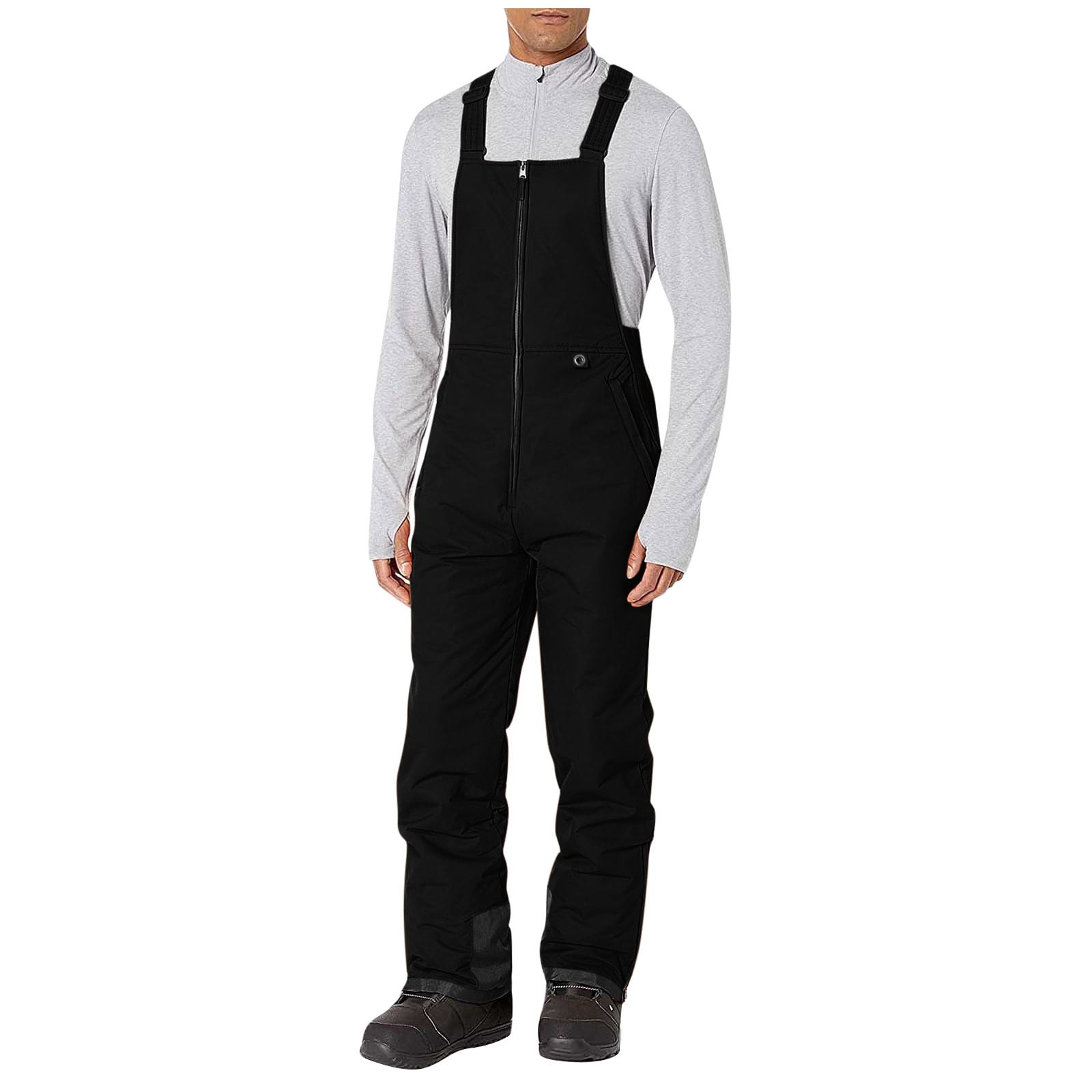 Mens Basic Ski Snow Bib Overalls Windproof Waterproof Insulated Ripstop