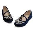 thumbnail image 4 of Dream Pairs Kids Girls Mary Jane Princess Flats Wedding Party Shoes AURORA-03 NAVY/SUEDE Size 2 Little Kid, 4 of 6