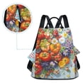 thumbnail image 5 of FORMRS Women's Travel Backpack Purse Anti-Theft Hidden Pockets Casual Shoulder Bag, Purple Floral Tomatoes, 5 of 7