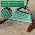 thumbnail image 2 of Broom, Angle Broom with 57" Long Handle - Fit Heavy-Duty Cleaning, Also Works Well Fine Dust - Commercial Outdoor Indoor Sweeper for Courtyard, Sidewalk, Deck, Kitchen, Lobby, Garage, Green, 2 of 7