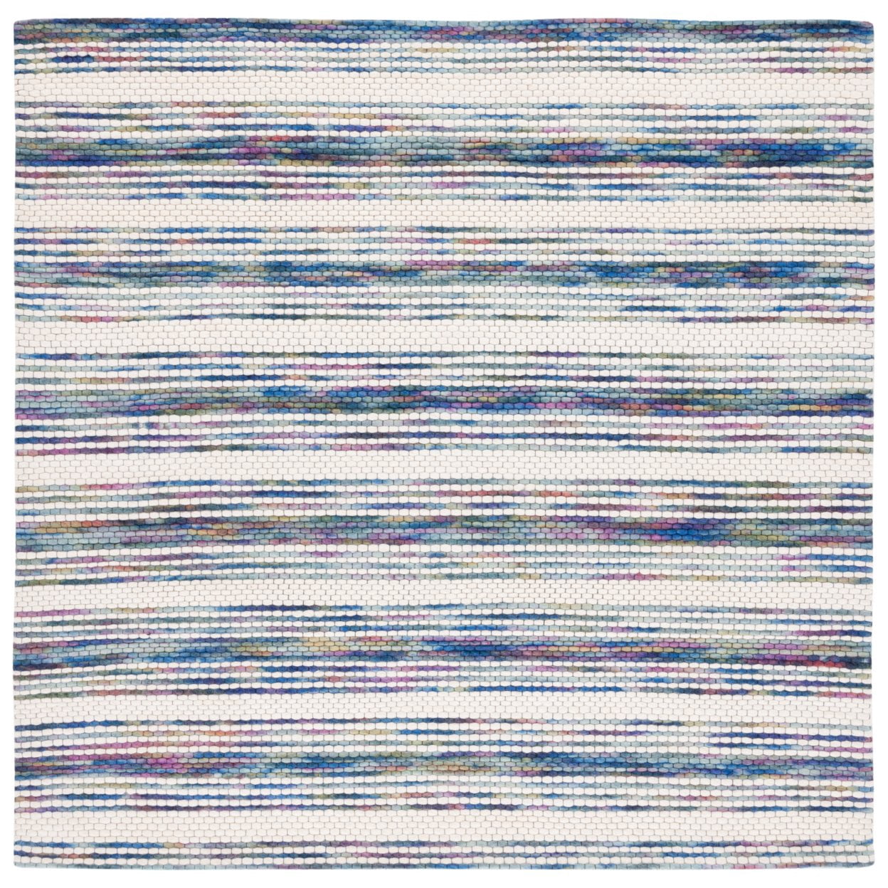 SAFAVIEH Marbella Roland Striped Area Rug, Ivory/Blue, 8' x 10'