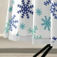thumbnail image 4 of Dreamtimes Round Tablecloth 60", Blue Christmas Snowflakes Table Cover Water Resistant Spill Proof Large Table Cover for Indoor & Outdoor Family Gathering Dinner, BBQ Christmas Decoration, 4 of 7