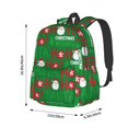 thumbnail image 6 of Rateoe Cute Santa Pattern Student Backpack,Backpack for School,Lightweight Bag,Travel Backpack,Outdoor Backpack,Large Capacity Backpack, 6 of 8